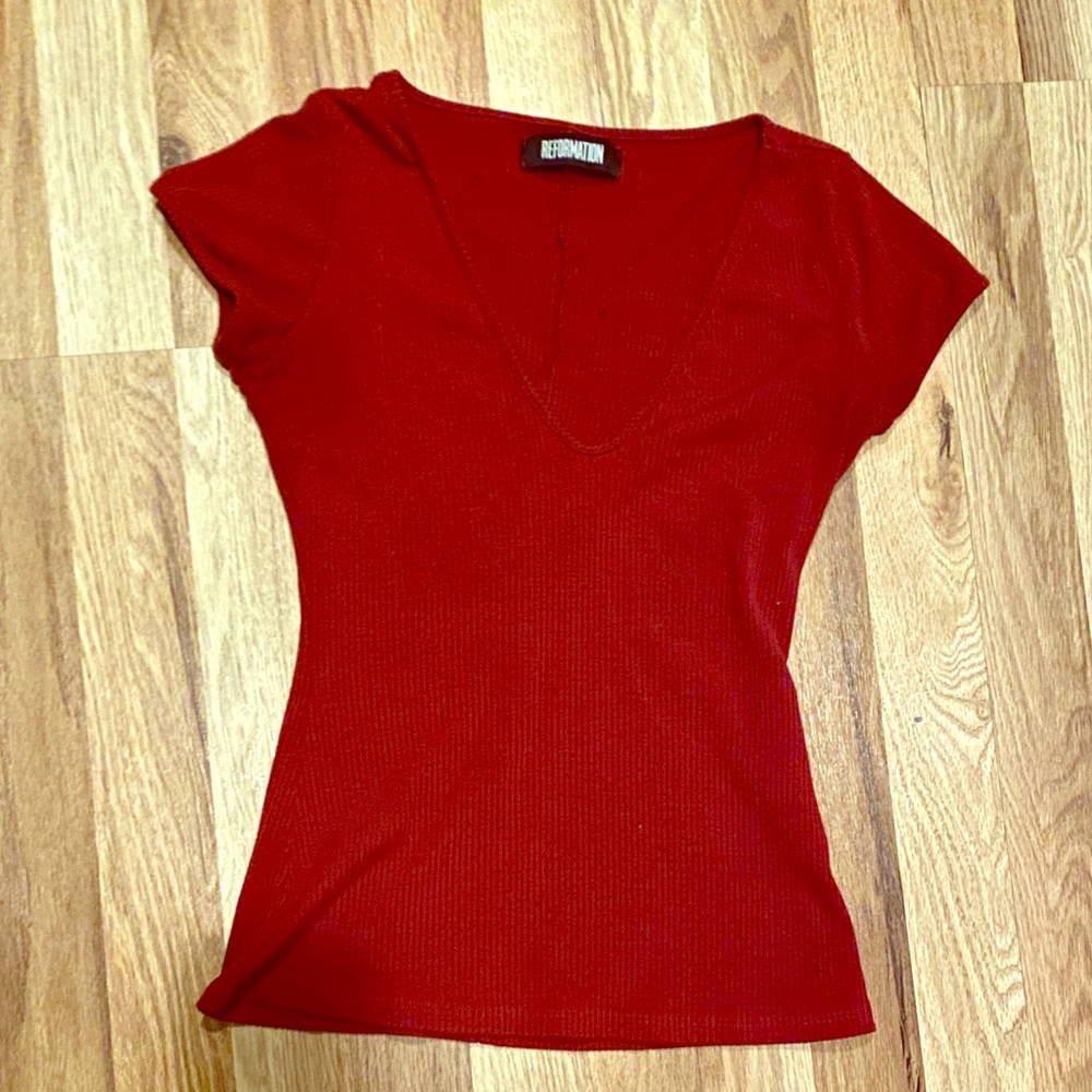 Reformation Ribbed Tee